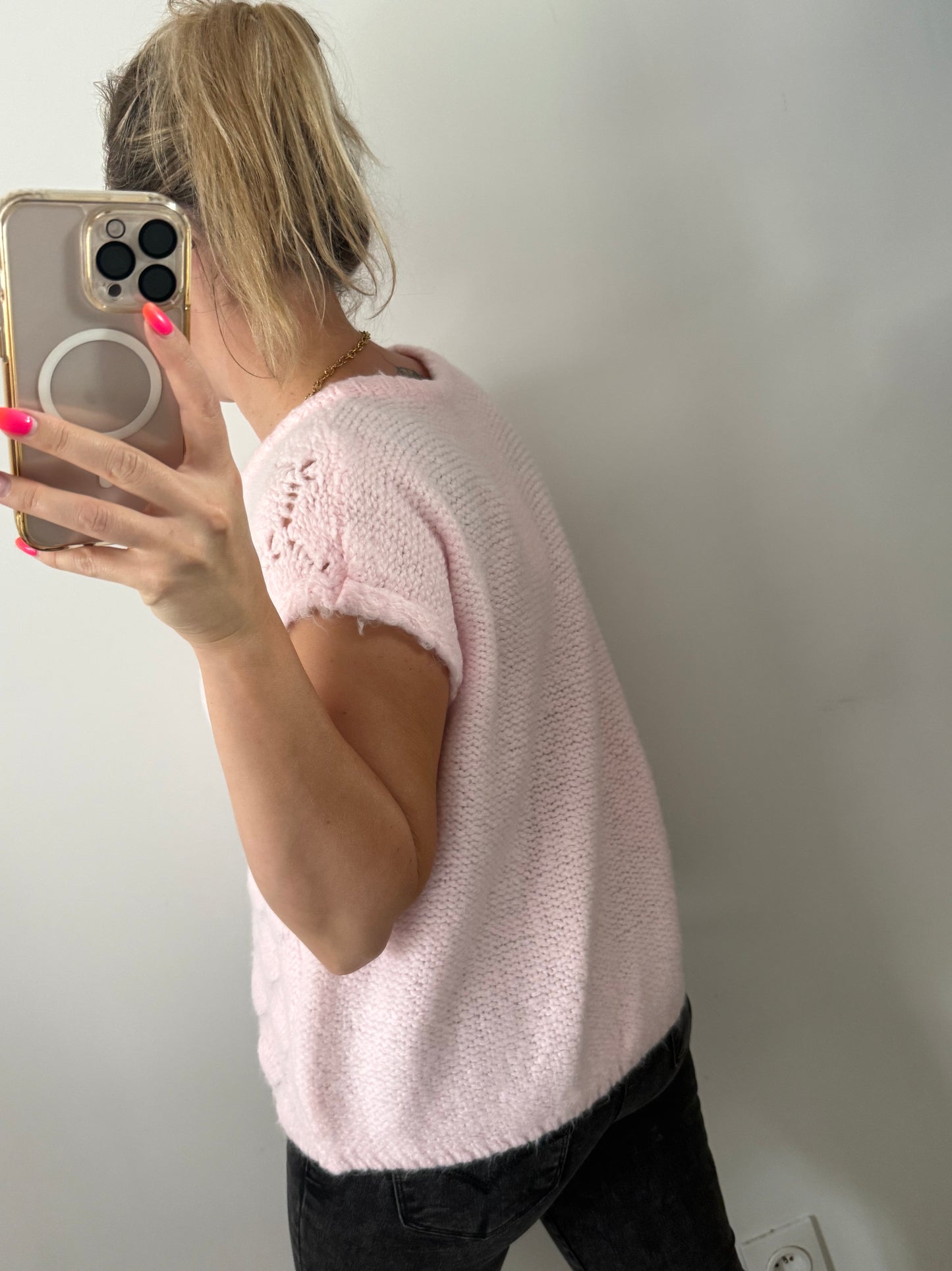 Gilet soleil rose