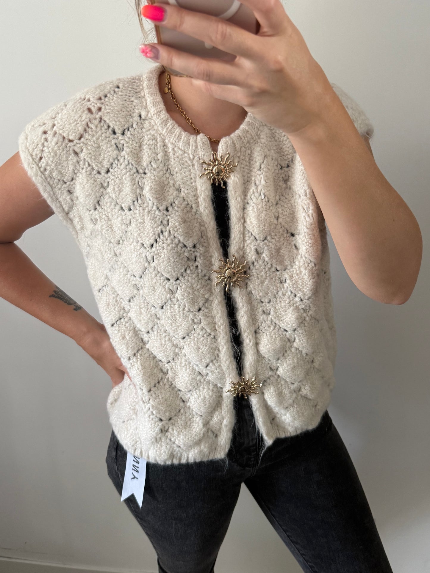 Gilet soleil écru