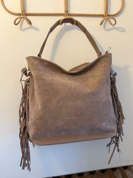 Sac polochon taupe