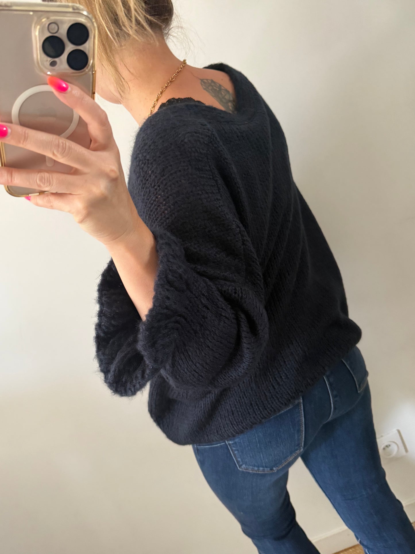 Gilet bouton marine