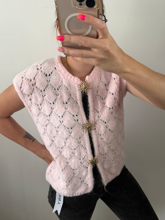 Gilet soleil rose