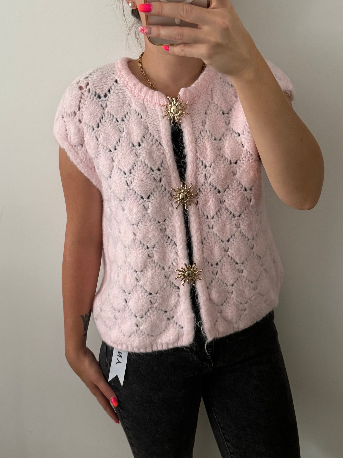 Gilet soleil rose
